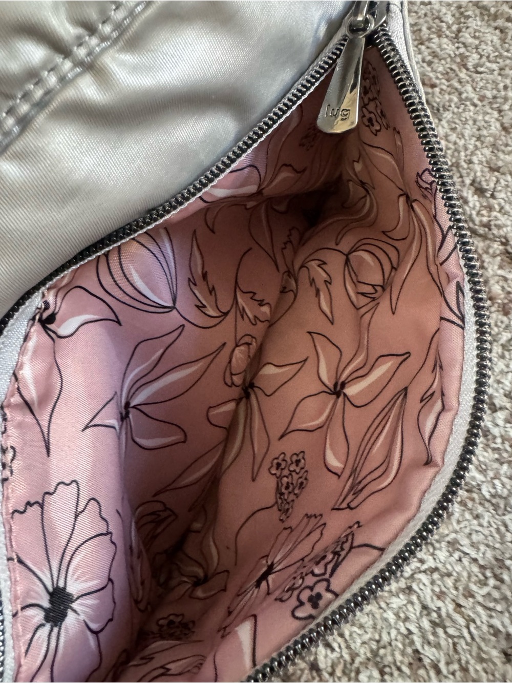 lug Silver Quilted Crossbody Bag - Picture 6 of 6